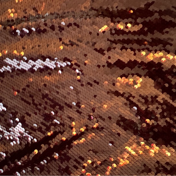 VINCE WOMENS A-LINE SEQUIN EMBELLISHED MID SKIRT SIZE LG IN GARNET - Picture 3 of 9